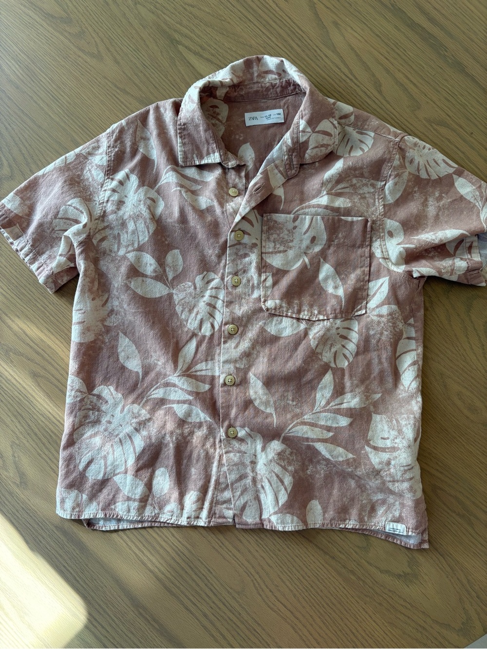 Boys Zara Hawaiian Button Down Shirt